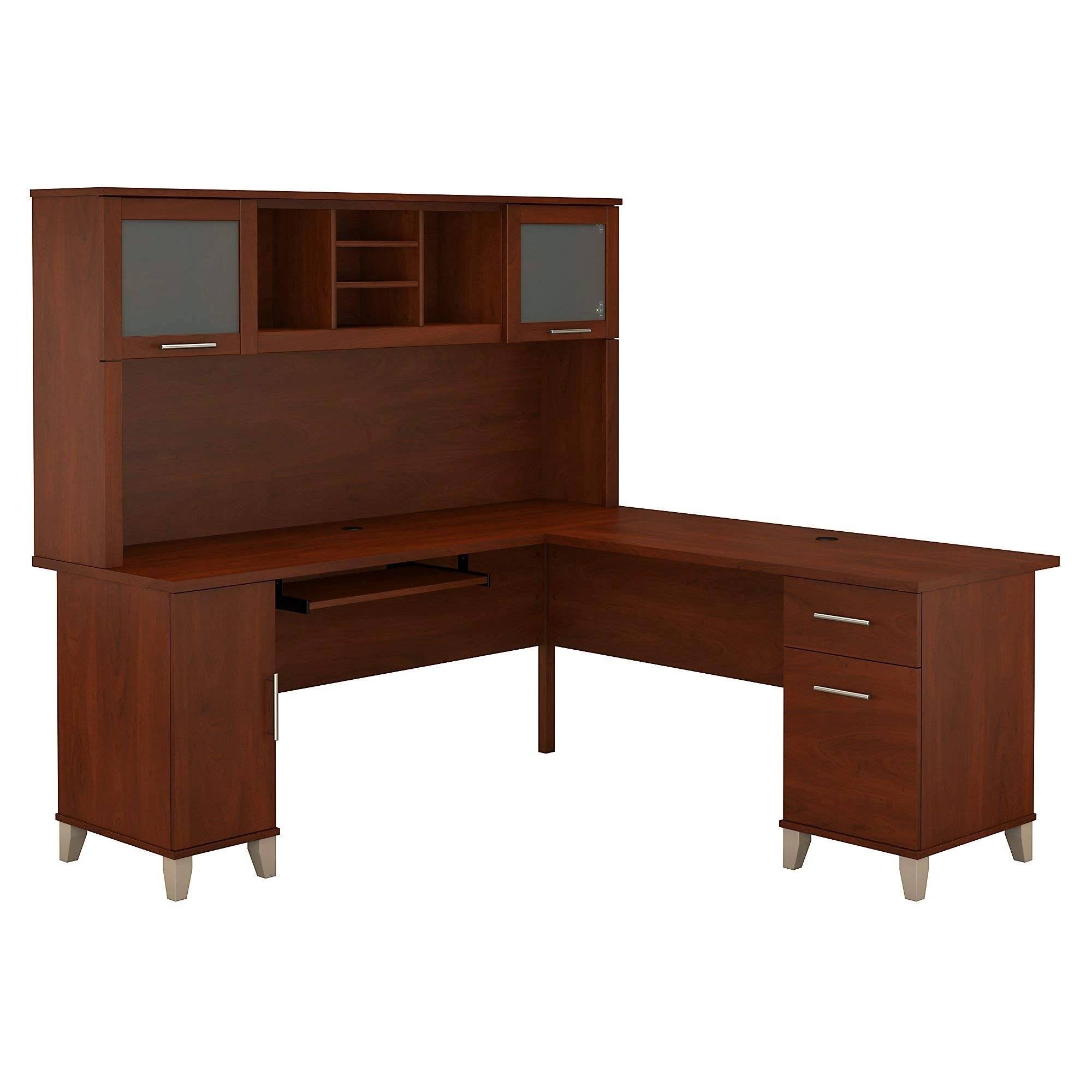 72w L Shaped Desk with Hutch I4766