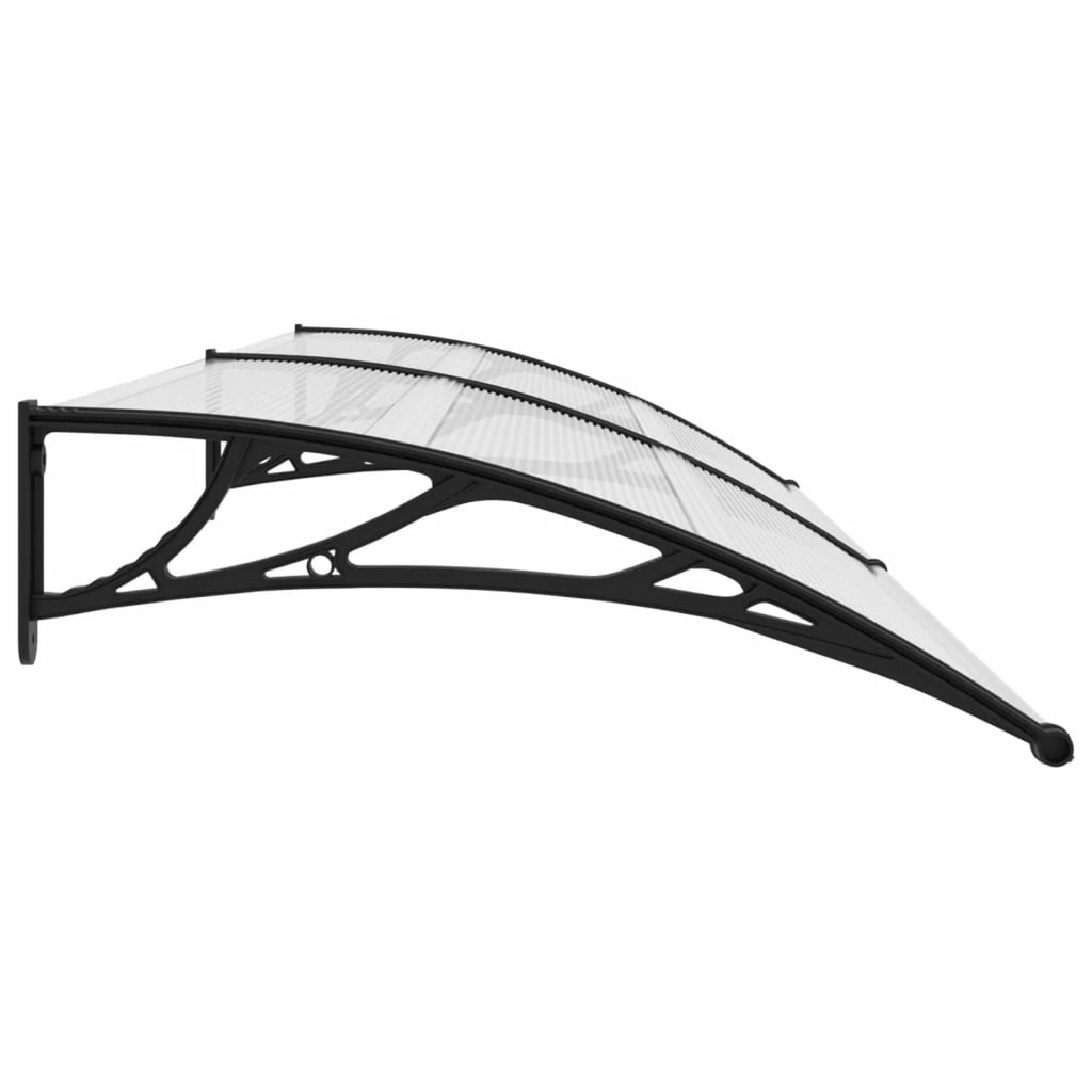 Door Canopy Black and Transparent 118.1"x31.5" PC J302015