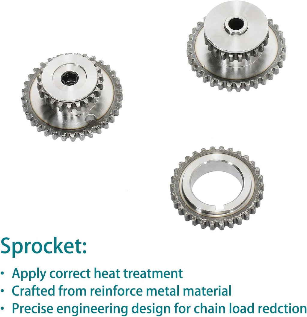 Timing Chain Kit with Tensioner Guide Rail Sprocket I785298