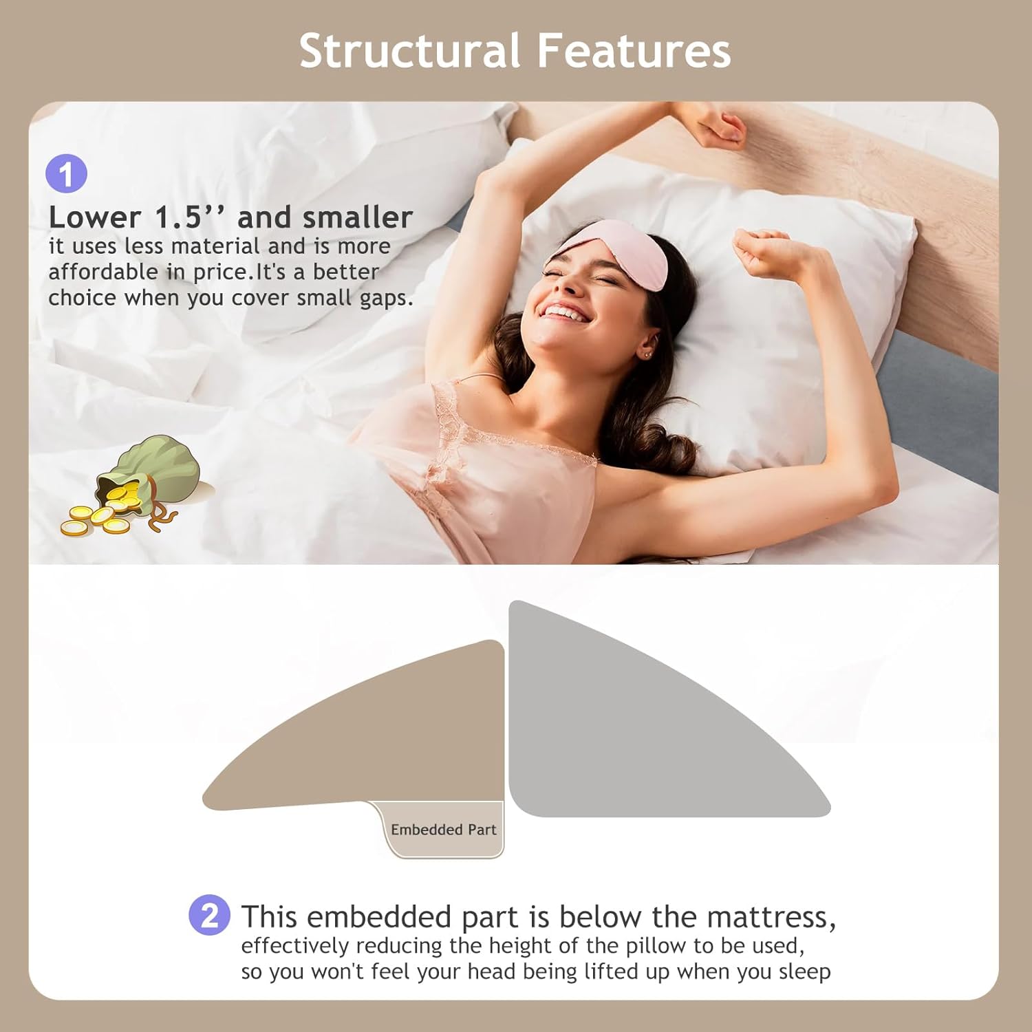 Queen Bed Wedge Pillow C43441