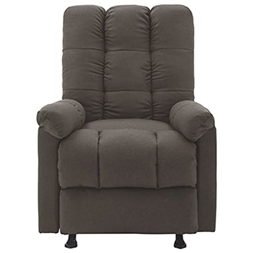 Brown Fabric Reclinable Massage Wingback Chair D32883