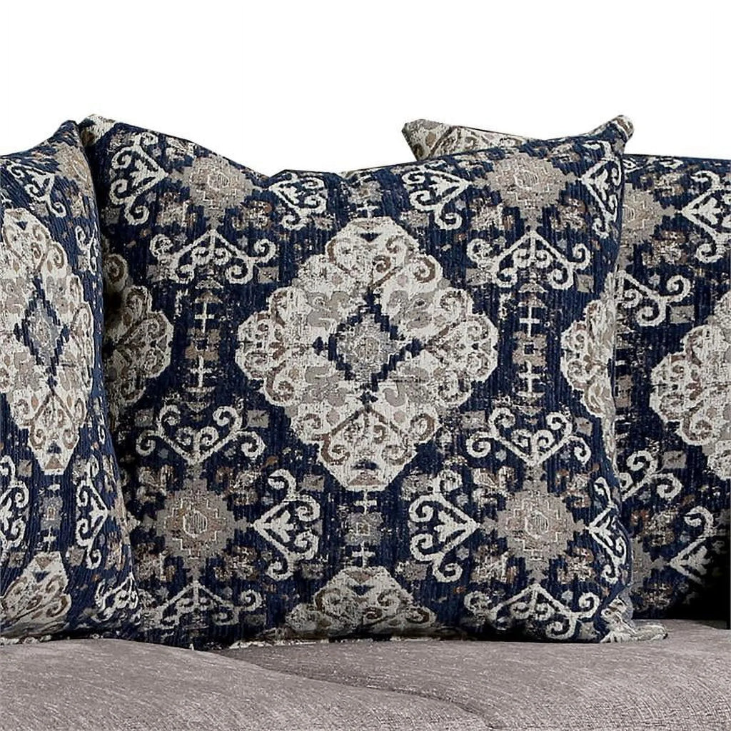 Gray Chenille 2-Piece Sofa Set E159133