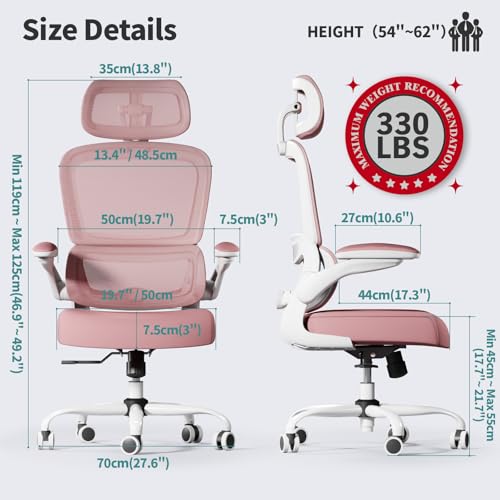 Ergonomic Mesh High Back Office Chair with Wheels (Black) L261042