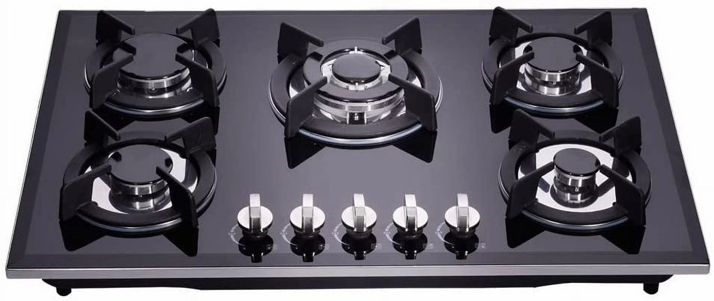 30 inch Gas Cooktop Tempered Glass 5 Burners Stove Top M872