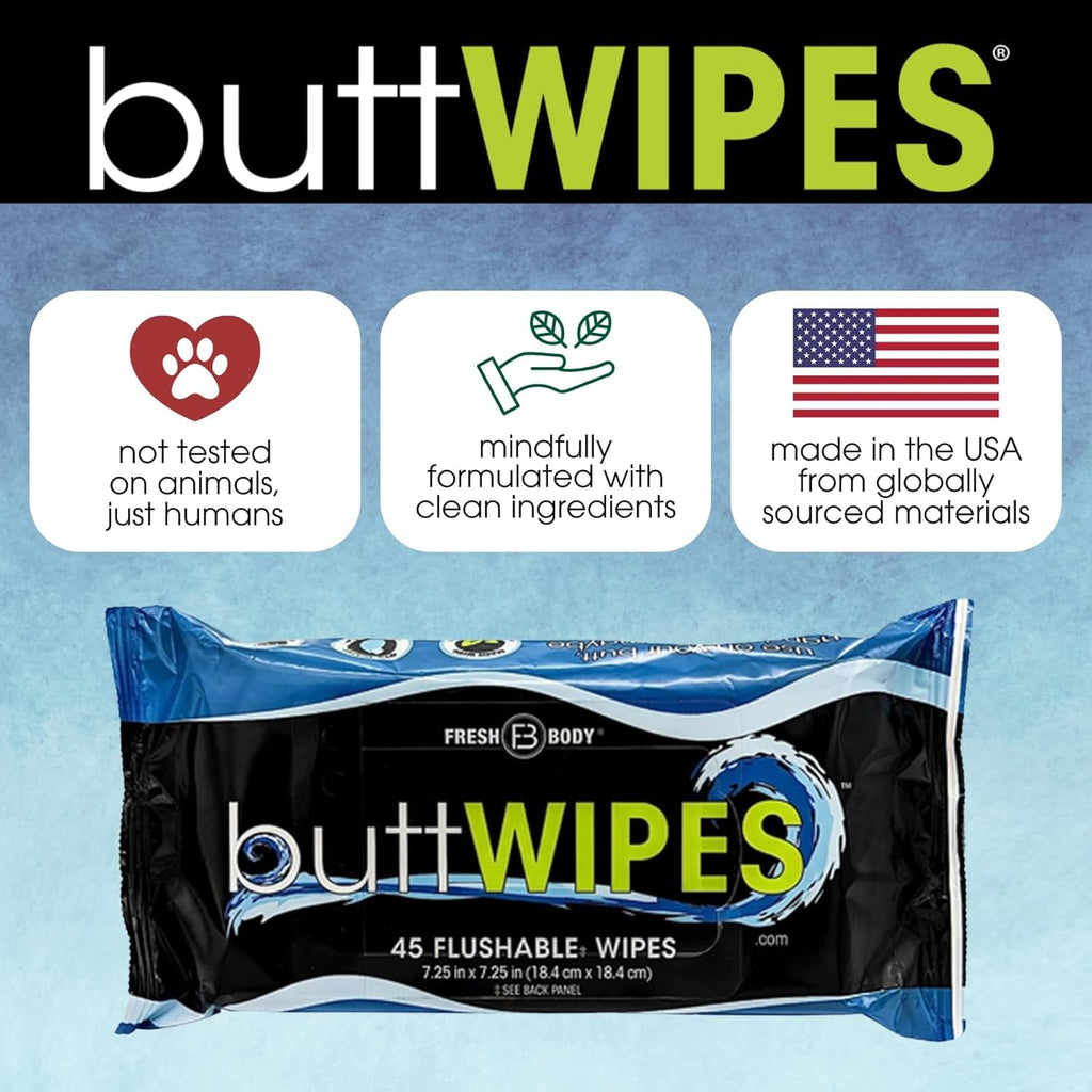 Flushable Wipes (1 Pack, 45 wipes) F825