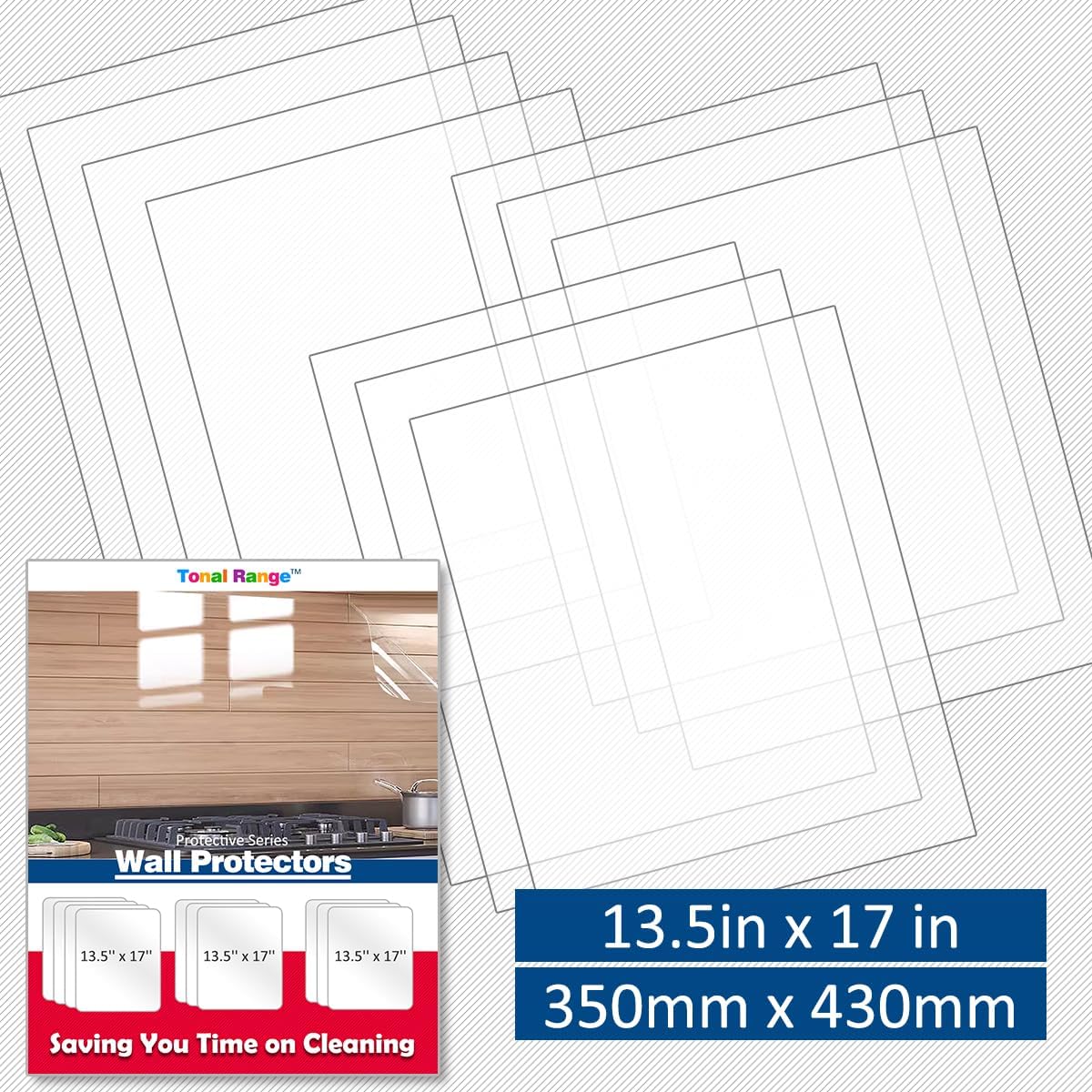 Clear Self Adhesive Wall Protector -5 Sheets N1069