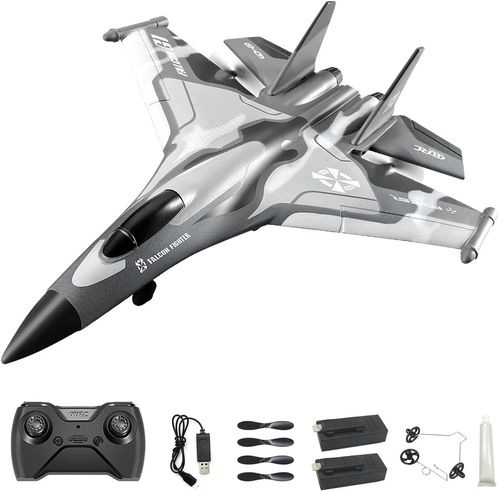 F22 RC Airplane 3 Channel Remote Control Fighter Toy, Ready to Fly, Two Batteries Y34913