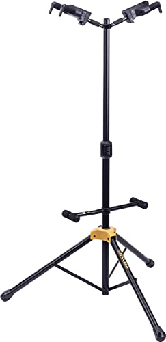 Black Dual Guitar Stand with Auto Grip System Z5143