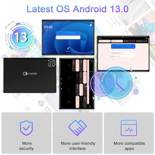 Android 13 Tablet 10 Inch 128GB ROM 16GB RAM 2 In 1 with Keyboard Octa-Core 13MP Camera FHD IPS Display D555103