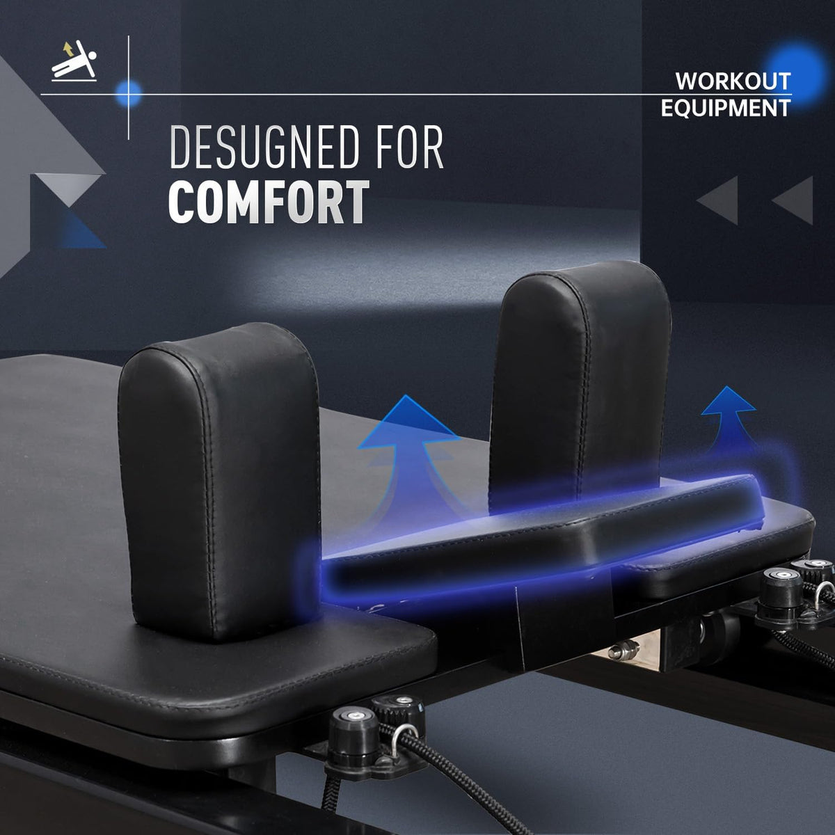 Aluminium Pilates Reformer with Reformer Box and Padded Jump Board J736