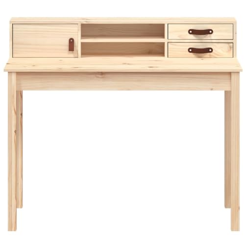 43.3"x19.7"x36.6" Solid Wood Pine Desk X947