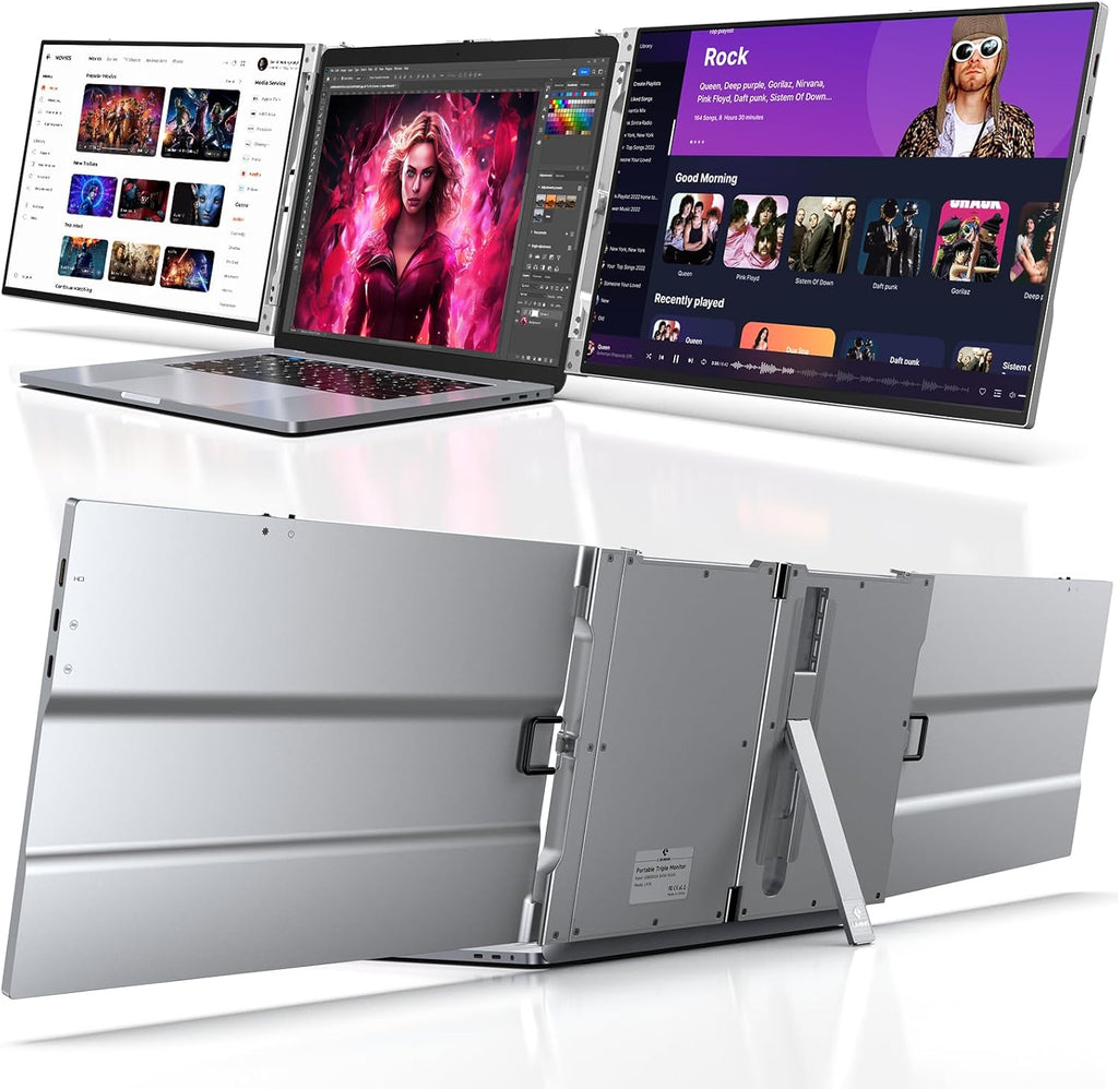 14" Aluminum Alloy Triple Monitor for Laptop D220931