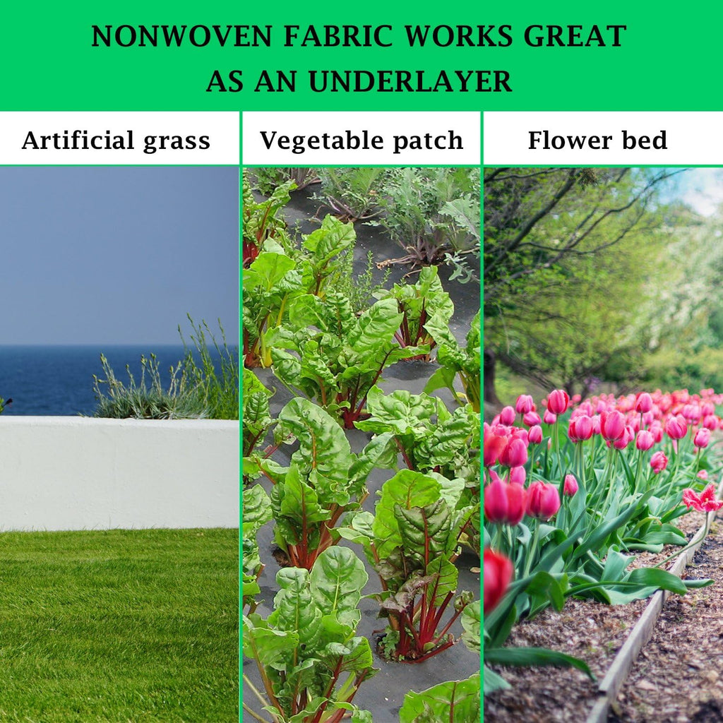Heavy Duty Weed Barrier Garden Fabric Roll 1.8 oz 3 Ft X 300 Ft Pack of 2 E4178