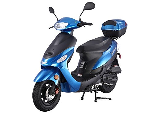 Upgraded Street Moped 49cc/50cc Gas Fully Automatic Scooter with Rear Storage Trunk (RED) W46570