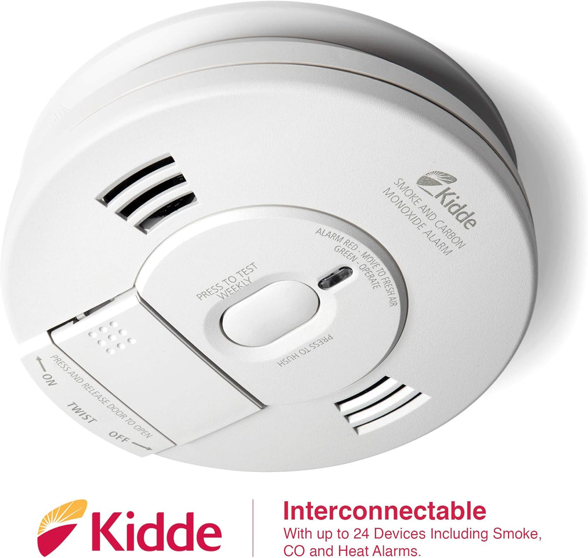 AC Photoelectric Smoke and Carbon Monoxide Detector Alarm D6206