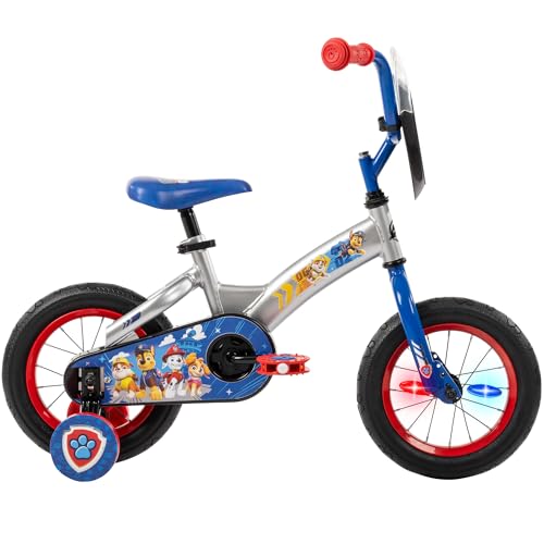 Paw Patrol Kids Bike 12/16 Inch, Tricycle with LED Lights, 3-Wheel Balance Scooter with LED Lights S36360