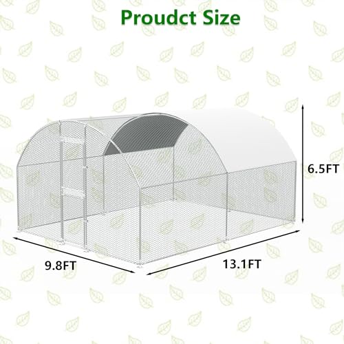 Large Metal Chicken Coop with Waterproof Cover G2194