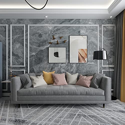 Grey Matte Marble Peel and Stick Contact Paper 31.5x354inch G219871