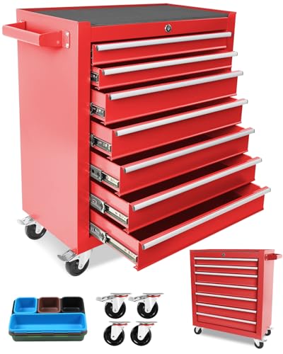 Black 5-Drawer Rolling Tool Chest E8693