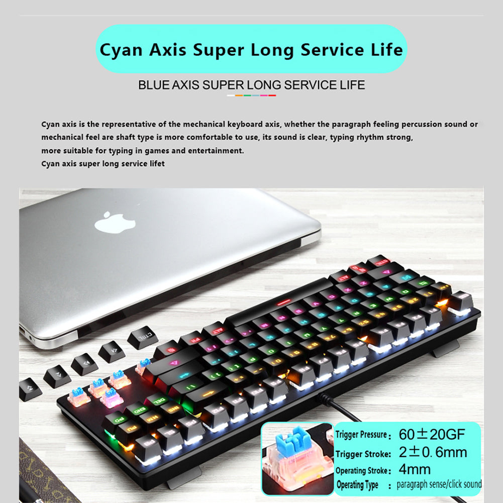 87-Key Gaming Mechanical Keyboard with Backlit LED W94371