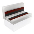 White/Red/Charcoal Pontoon Bench Seat and Backrest Cushion Set V7190