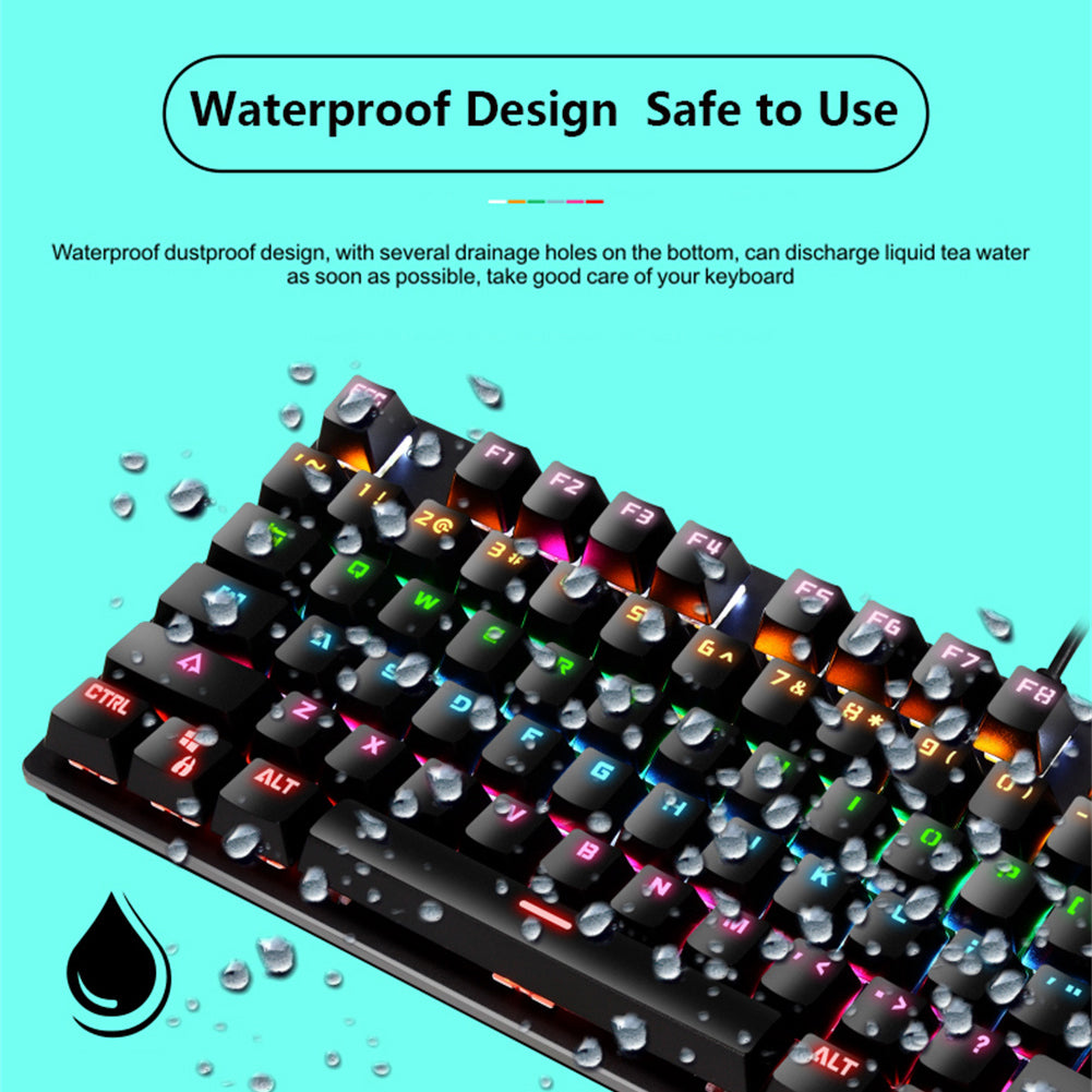 87-Key Gaming Mechanical Keyboard with Backlit LED W94371