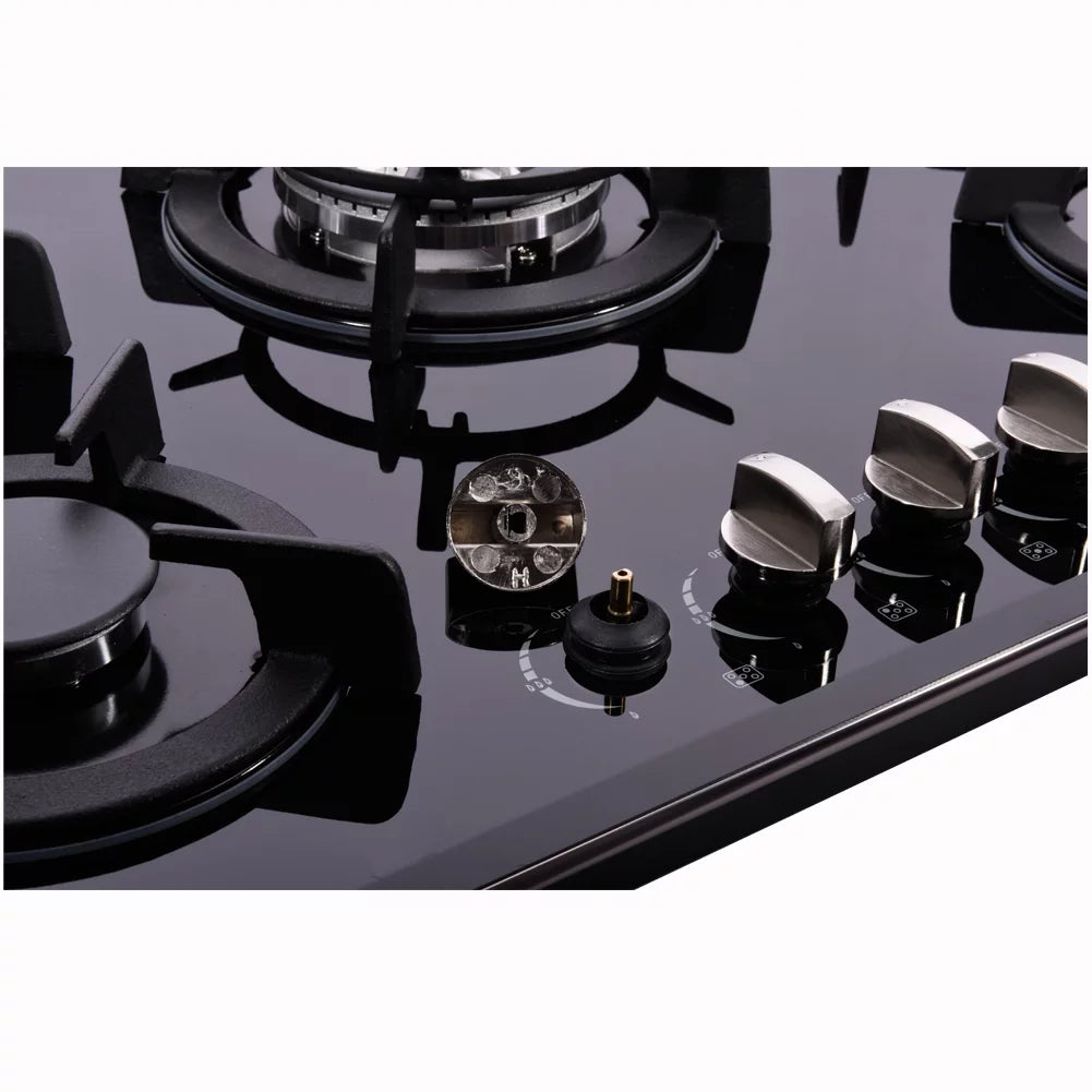 30 inch Gas Cooktop Tempered Glass 5 Burners Stove Top M872