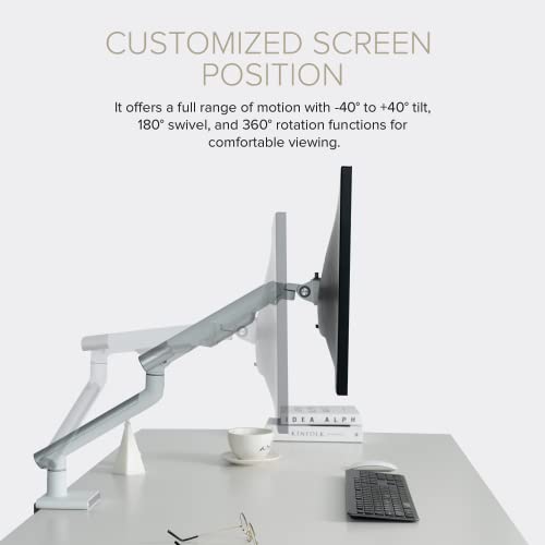 Dual Monitor Arm Mount Stand Desk Adjustable Full Motion VESA 17"-32" Display Grey Black V913