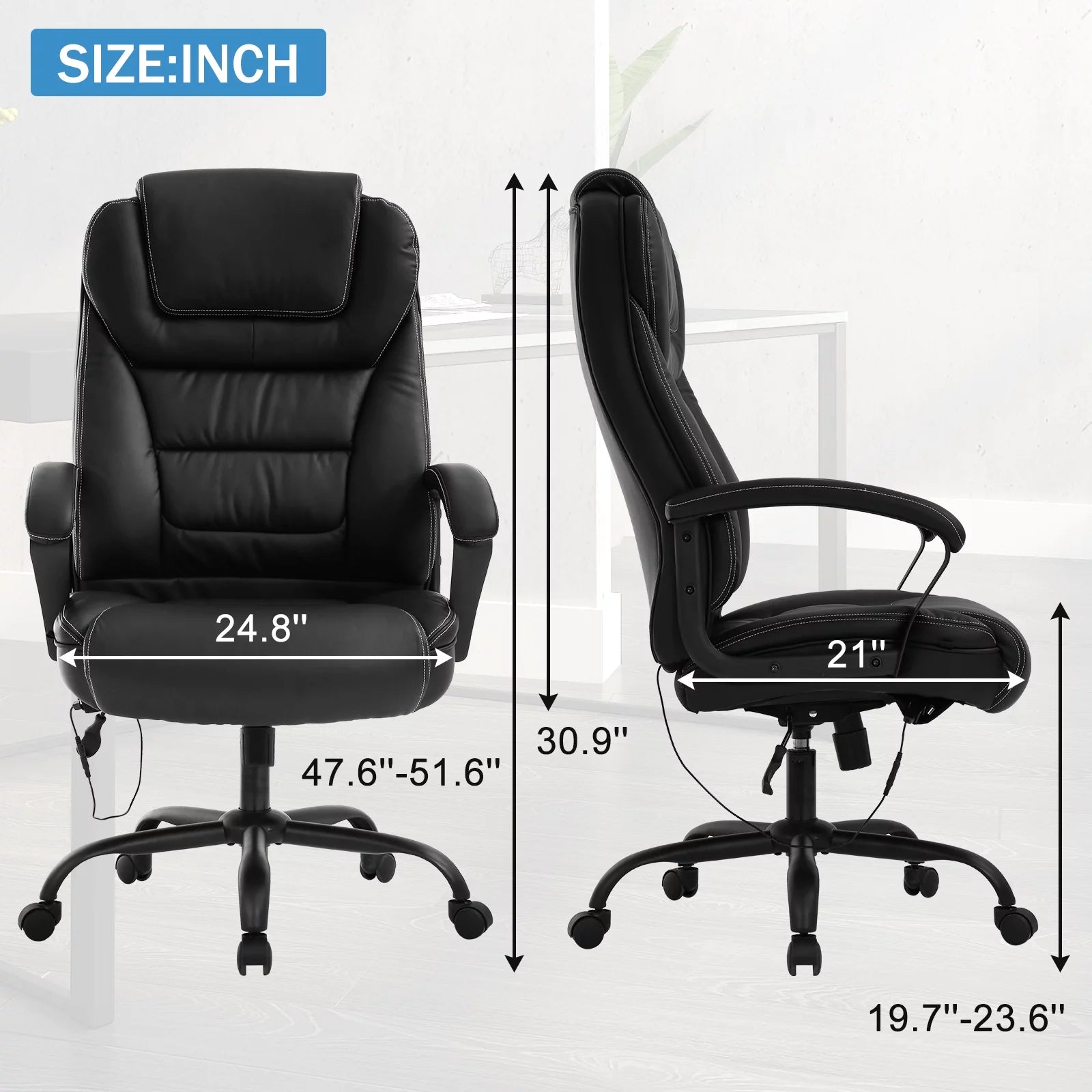 Heavy Duty Ergonomic Office Chair 500 lbs Capacity with Massage R228