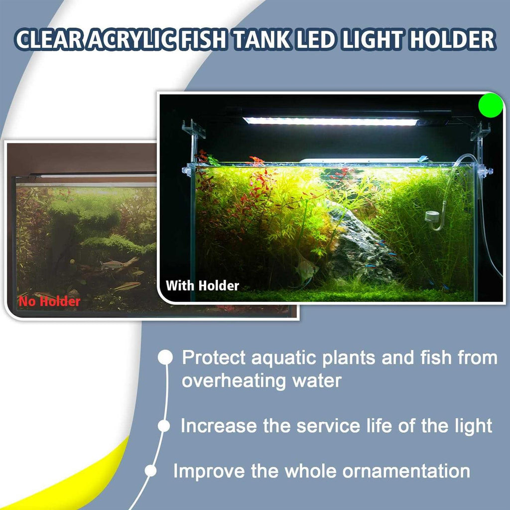 2pcs Clear Acrylic Aquarium Light Stand G180
