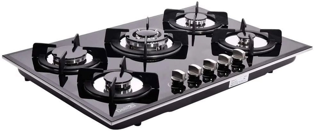30 inch Gas Cooktop Tempered Glass 5 Burners Stove Top M872