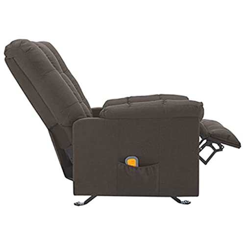 Brown Fabric Reclinable Massage Wingback Chair D32883