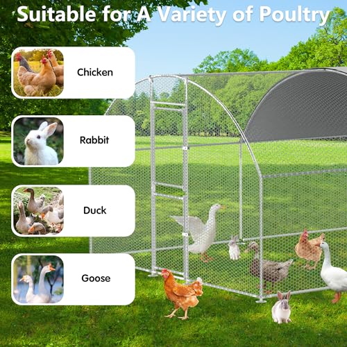 Large Metal Chicken Coop with Waterproof Cover G2194