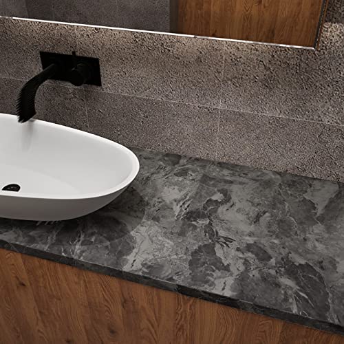 Grey Matte Marble Peel and Stick Contact Paper 31.5x354inch G219871