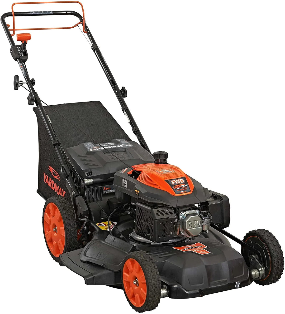 22 in. 201cc 3-in-1 Gas Walk Behind Self Propelled Lawn Mower N24414
