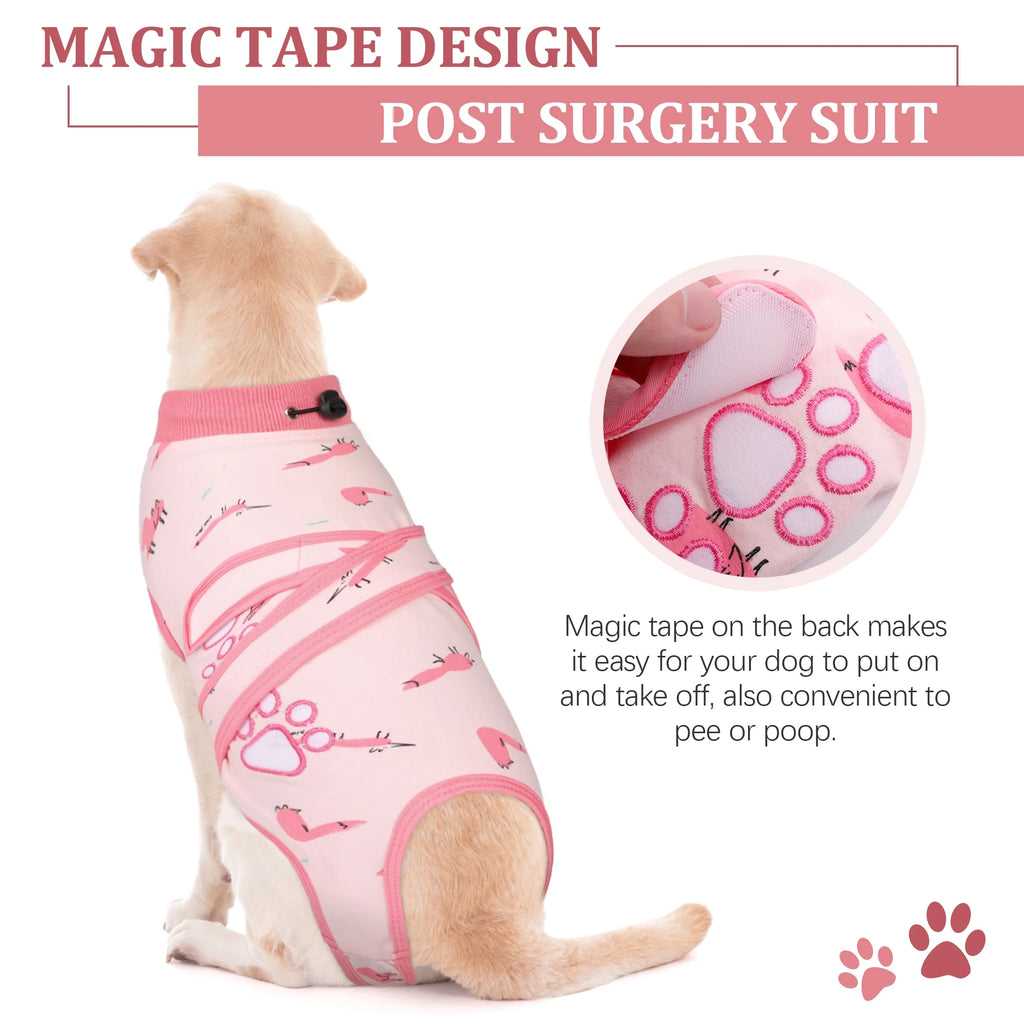Dog Surgery Recovery Suit, Breathable Abdominal Wound Protector, Anti Licking Recovery Costume X494310