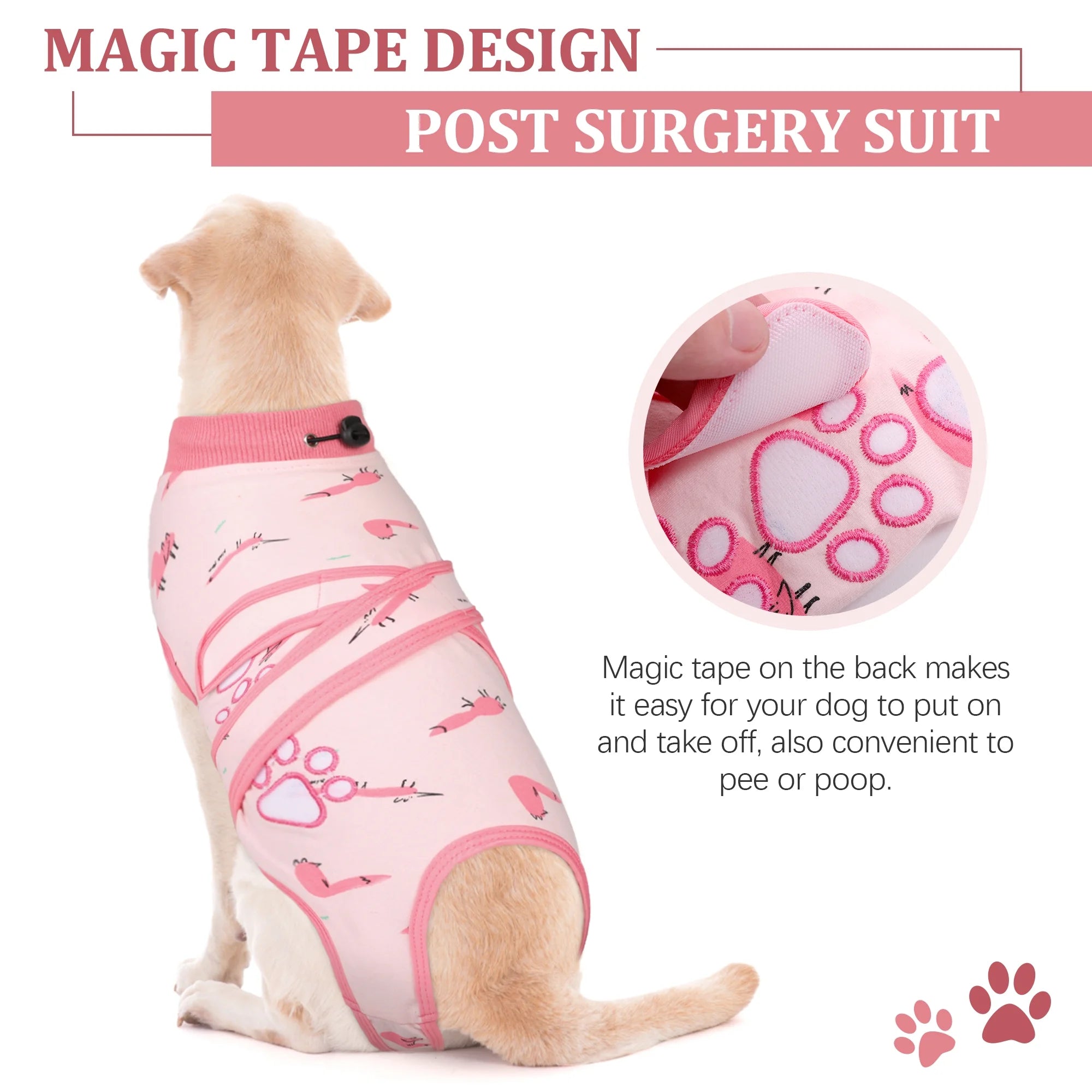 Dog Surgery Recovery Suit, Breathable Abdominal Wound Protector, Anti Licking Recovery Costume X494310