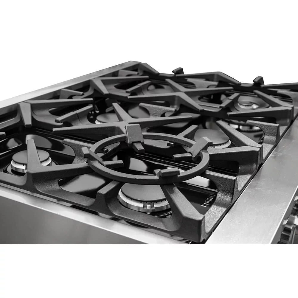 36 inch Stainless Dual Fuel Electric Gas Range R738