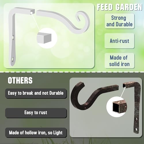 Black 10 Inch 2 Pack Wall Hook Hanging Plant Bracket F810102