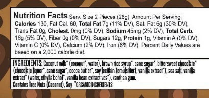 1 Oz Each Vanilla Coconut Milk Caramels, 15 pack S33361