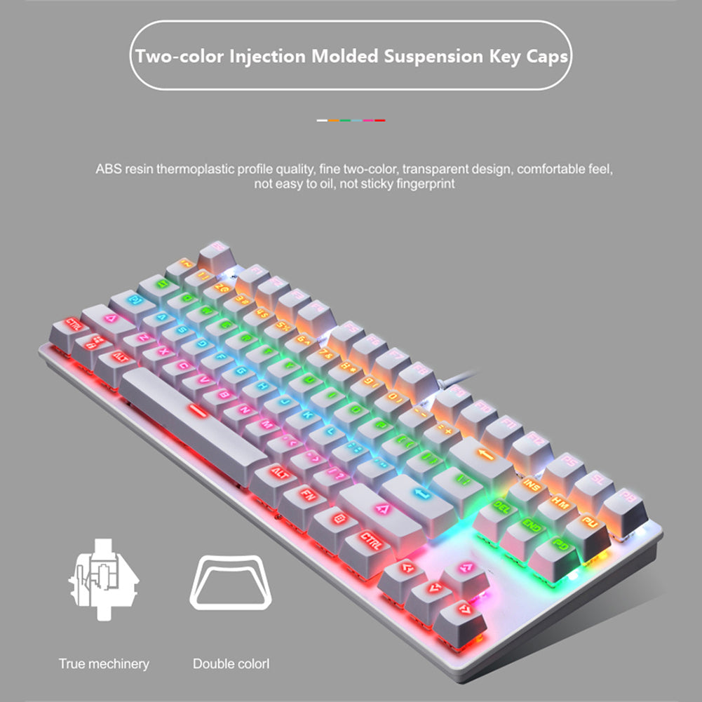 87-Key Gaming Mechanical Keyboard with Backlit LED W94371