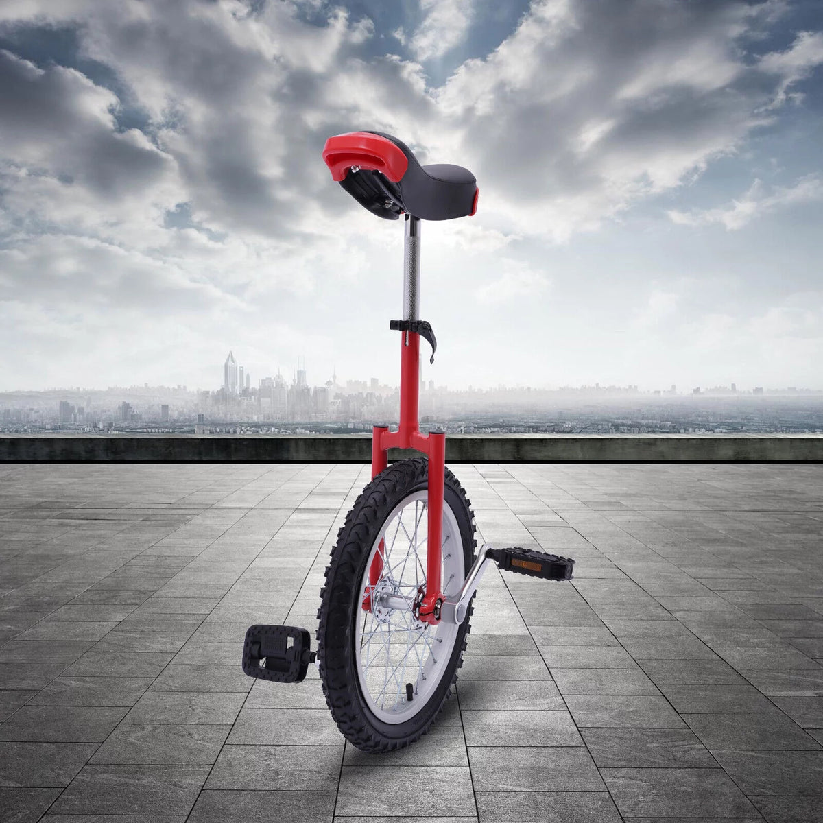 16 Wheel Unicycle with Steel Rim, Adjustable Height R1091