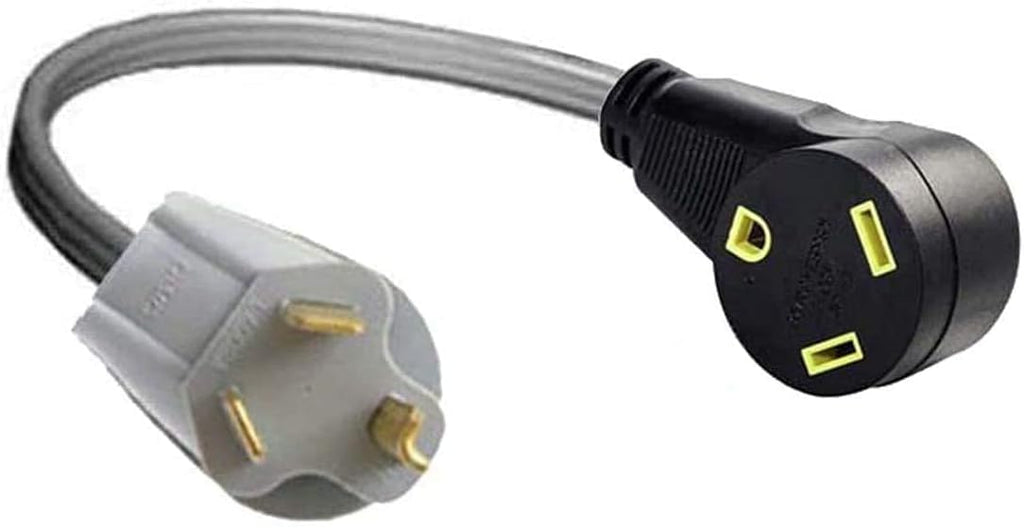 10-30P Male 3-Pin Dryer Plug To TT-30R Female RV Adapter, Pack of 2 B16819