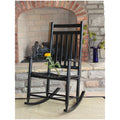 Coastal Tan Wood Rocking Chair Z1129