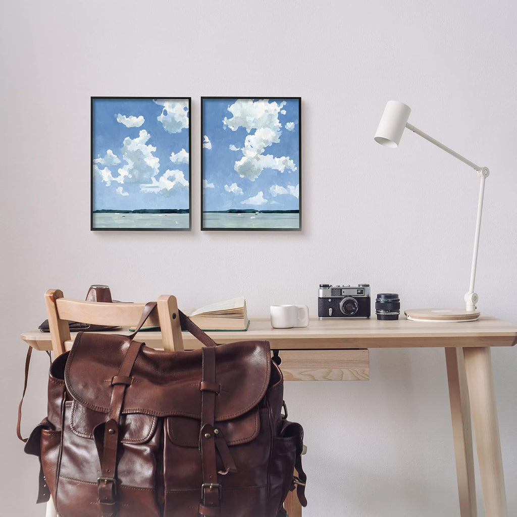 Blue Framed Wall Art, 2pc, Each 11 x 14 J866