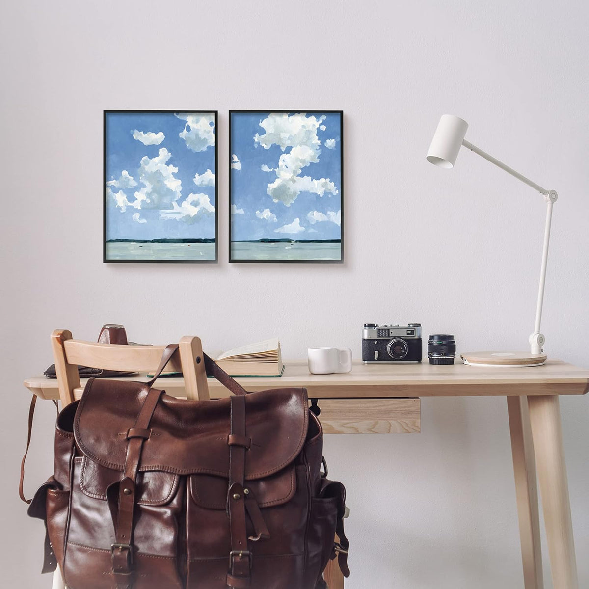 Blue Framed Wall Art, 2pc, Each 11 x 14 J866