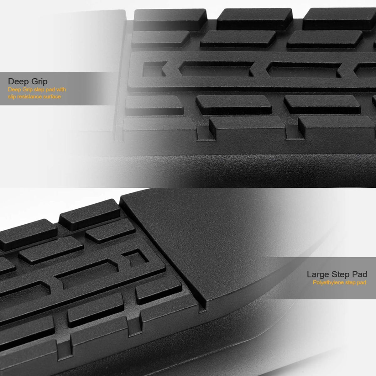 4 Oval Side Step Nerf Bars Matte Black W253