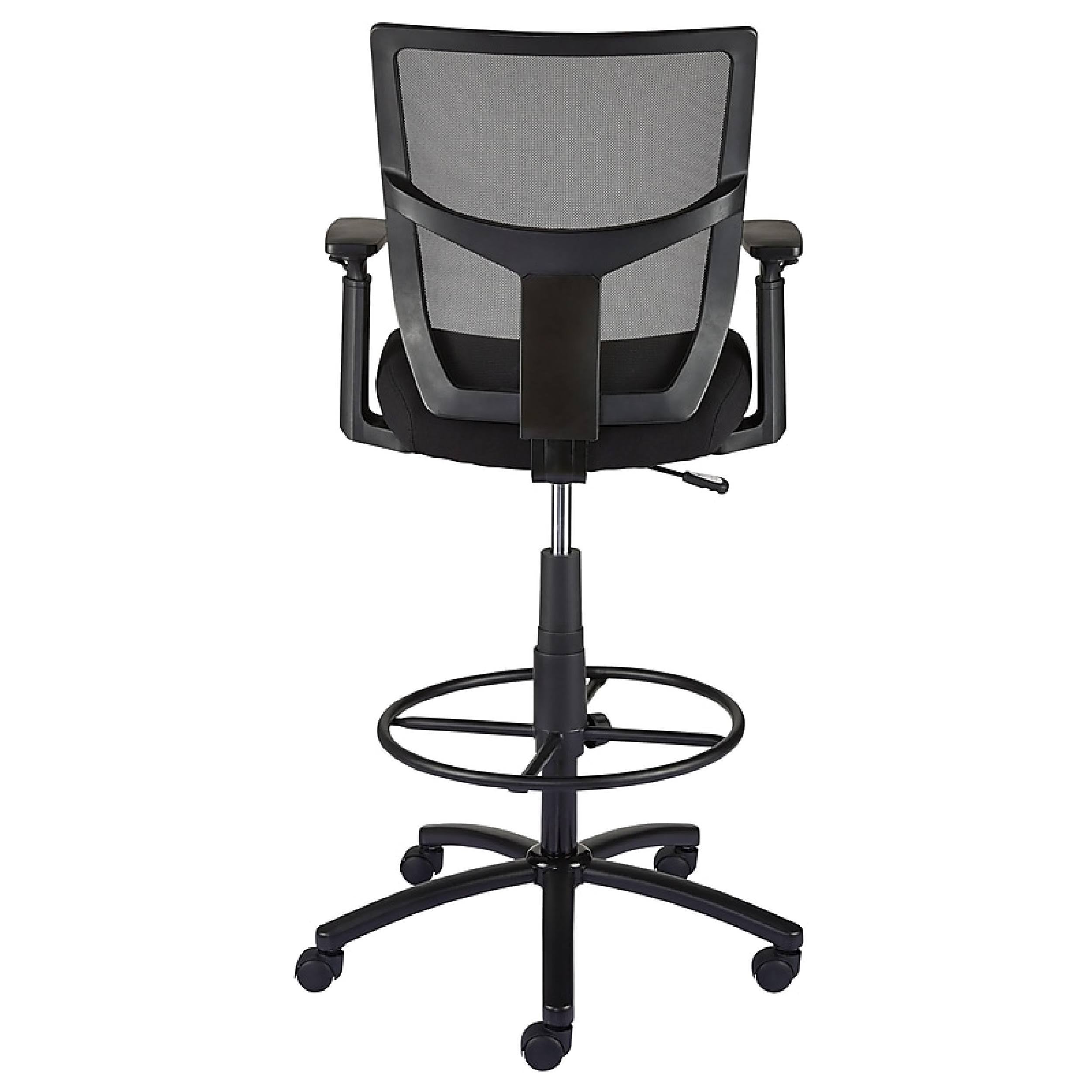 Black Mesh and Fabric Stool I7577