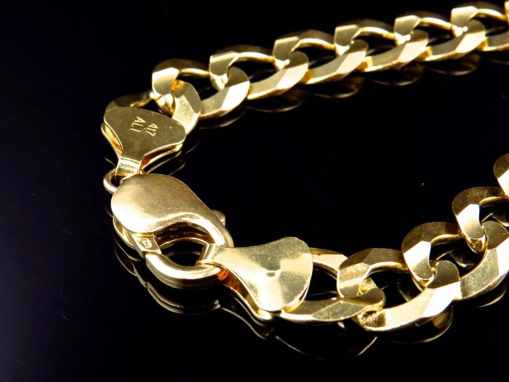 10K Yellow Gold Cuban Chain 11.5 MM 20-30" D272479