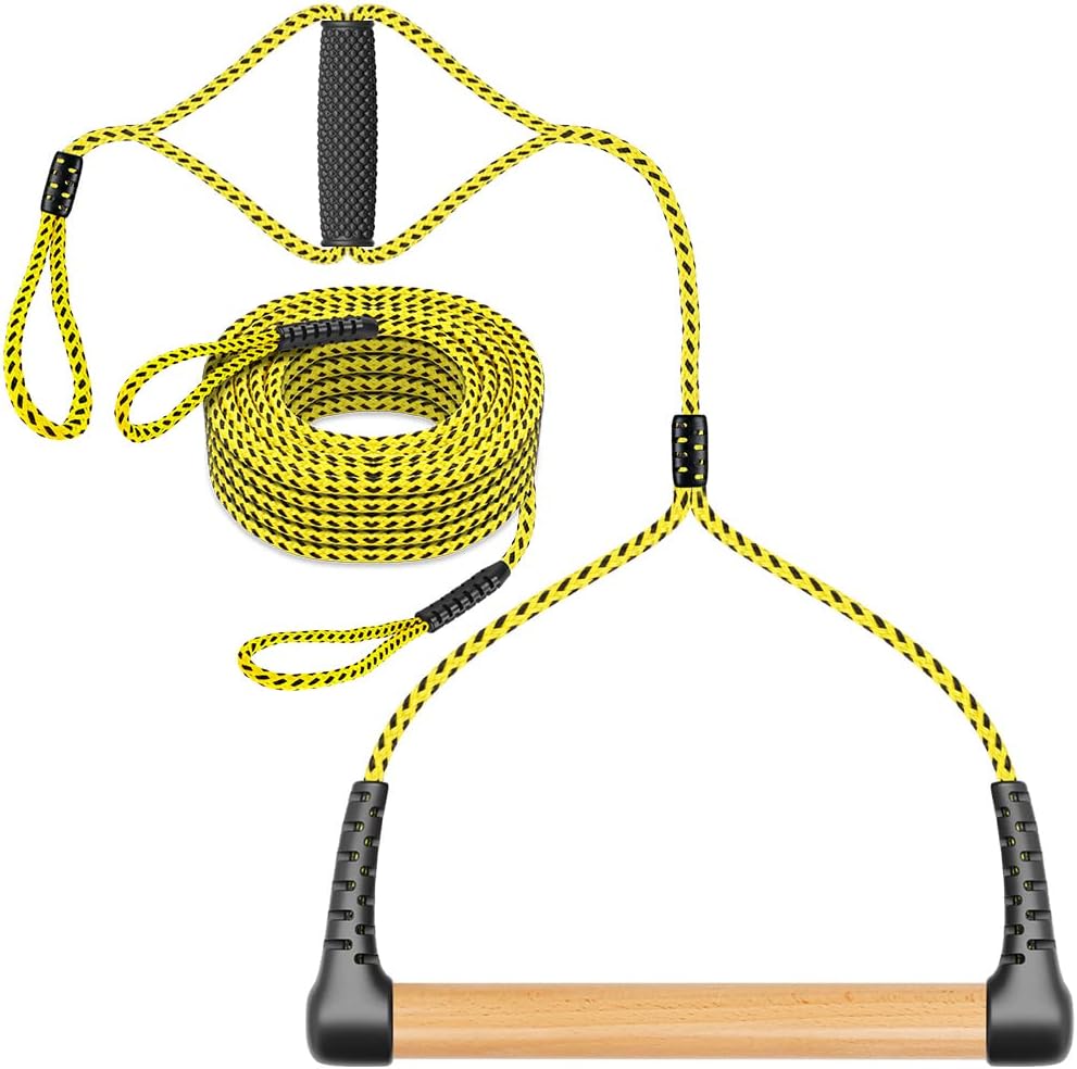 75 ft 2 Section Boat Tow Rope with Wood Handle, Pack of 2 R69219